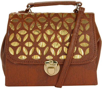 

JG Shoppe Women Casual Brown Polyester Sling Bag