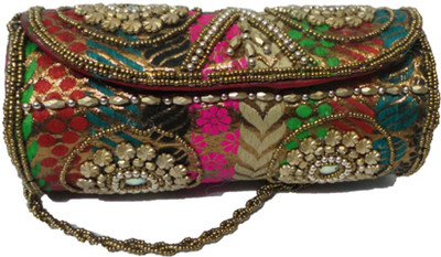 

Berries Women Evening/Party Multicolor Silk Sling Bag