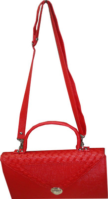 Kreative Bags Women Casual Red PU Sling Bag