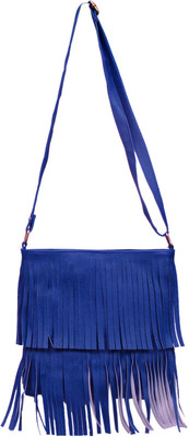 

Deox Women Casual Blue PU Sling Bag