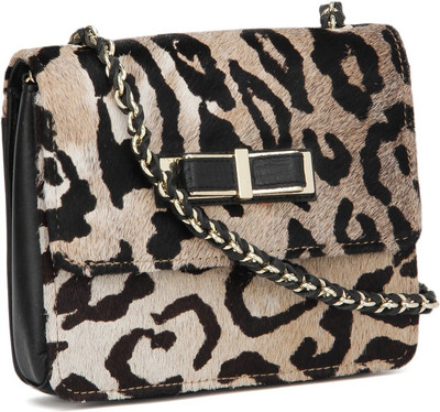 

Da Milano Women Casual Black, Beige Sling Bag, Beige;black