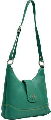 

Hawai Women Casual Green Genuine Leather Sling Bag