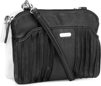 

Lavie Women Casual White, Black Sling Bag, Black;white