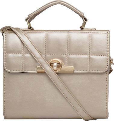 

Satchel Bags Women Casual Gold PU Sling Bag