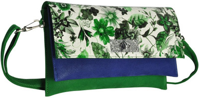 

Hawai Women Casual Green, Blue PU Sling Bag, Blue;green