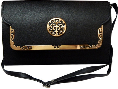 

Navaksha Women Black PU Sling Bag