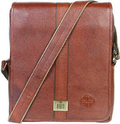 

JL Collections Men & Women Casual Maroon Genuine Leather Sling Bag
