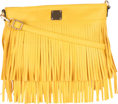 

Kleio Women Casual Yellow PU Sling Bag