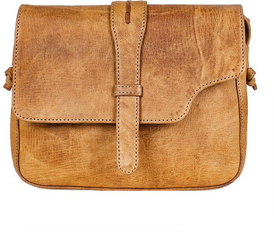 

Goatter Women Brown, Tan Genuine Leather Sling Bag