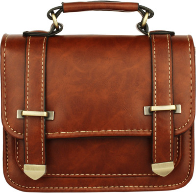 

20 Dresses Women Formal Brown PU, Metal Sling Bag