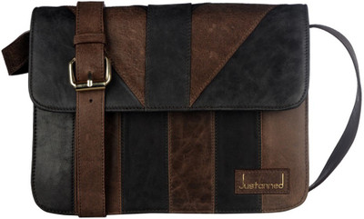 

Justanned Women Formal Brown Genuine Leather Sling Bag