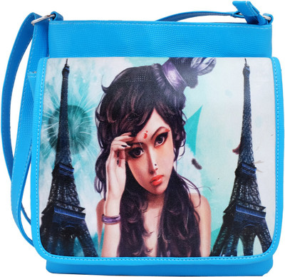 

Super Drool Women Casual Blue PU Sling Bag