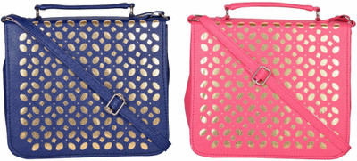 

Cuddle Women Casual Blue, Pink PU Sling Bag