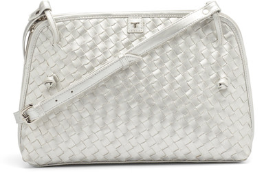 

Bulchee Women Casual Silver Leatherette Sling Bag