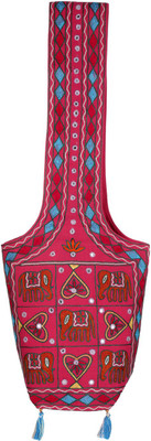 

Rajrang Women Casual Pink, Red, Blue Cotton Sling Bag, Blue;pink;red