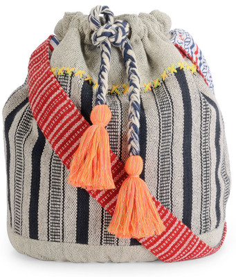

The House of Tara Women Casual Multicolor Cotton Sling Bag