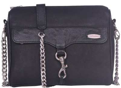 

Justanned Women Casual Black Genuine Leather Sling Bag