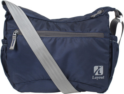 

Layout Men Casual Blue Polyester Sling Bag