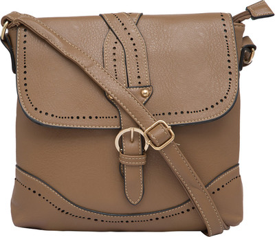 

Satchel Bags Women Casual Beige PU Sling Bag