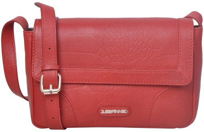 

Justanned Women Casual Red Genuine Leather Sling Bag