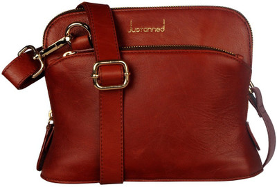 

Justanned Women Formal Brown Genuine Leather Sling Bag
