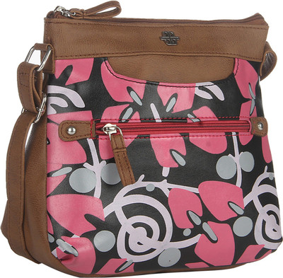 

Peperone Women Casual Black PU Sling Bag