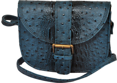 

The Runner Girls Casual Blue Leatherette Sling Bag