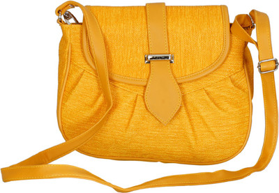 

Belladona Women Casual Yellow PU Sling Bag