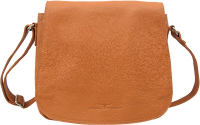 

Urban Forest Women Casual Tan Genuine Leather Sling Bag