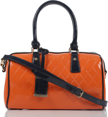 

Crawler Girls Casual Orange Leatherette Hand-held Bag