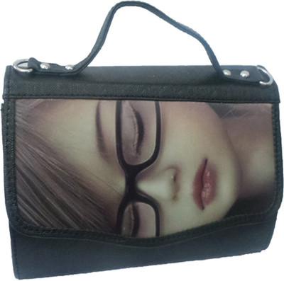 

Berries Women Casual Black PU Sling Bag