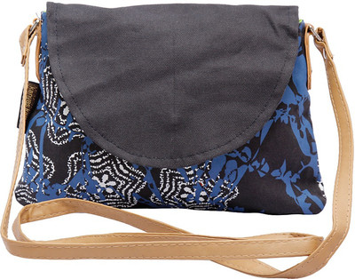 

Kanvas Katha Women Casual Black Cotton Sling Bag
