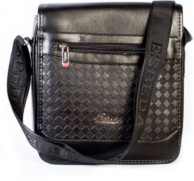 

Esbeda Men Formal Black PU Sling Bag