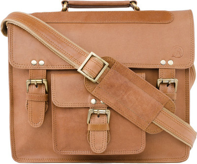 

Lewis Men & Women Formal Tan Genuine Leather Sling Bag