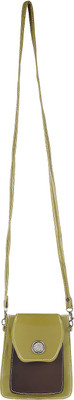 

Frosty Fashion Women Casual Green, Brown Leatherette Sling Bag, Brown;green