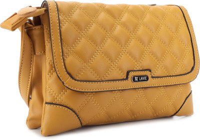 Lavie Women Casual Yellow Polyester Sling Bag