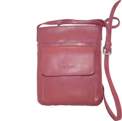 

Imperus Women Formal Maroon Genuine Leather Sling Bag
