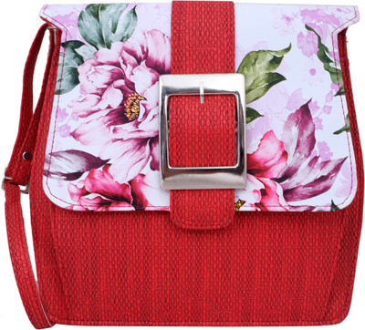

Super Drool Women Casual Red PU Sling Bag