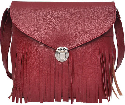 

Hawai Women Maroon PU Sling Bag