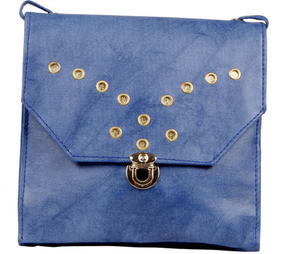 

Alexa India Women Casual Blue Leatherette Sling Bag