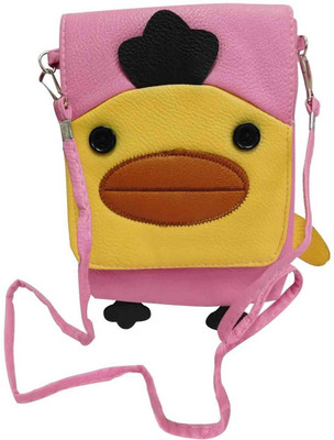 

Laviva Girls Casual Pink Rexine Sling Bag