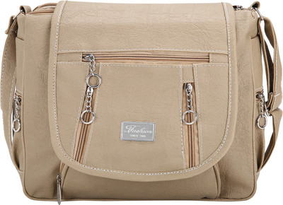 

Sumit Collection Women Casual Beige PU Sling Bag