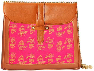 

FUNK FOR HIRE Women Casual Pink Cotton Sling Bag