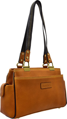 

JFL-Jewellery For Less Girls Formal Tan Genuine Leather Shoulder Bag