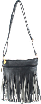 

MTE Girls Casual Black Leatherette Sling Bag