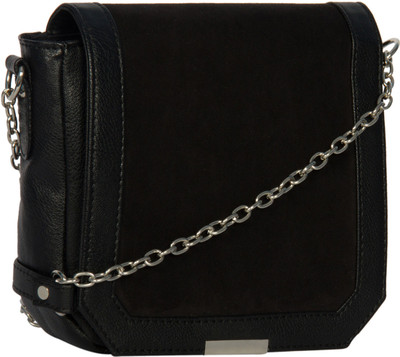 

Adaira Girls Casual Black PU Sling Bag
