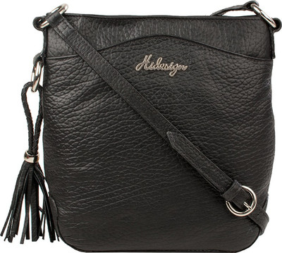 

Hidesign Women Formal Black Genuine Leather Sling Bag