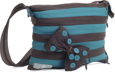 Use Me Girls Casual Blue, Brown PU Sling Bag