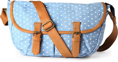 

People Women Casual Blue Leatherette Sling Bag