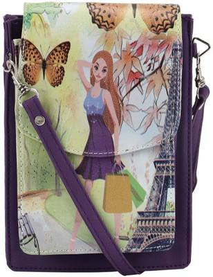 

Color Cocktail Women Casual Purple PU Sling Bag